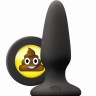 Черная силиконовая пробка среднего размера Emoji SHT - 10,2 см.