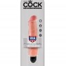 Телесный вибратор-реалистик 7" Vibrating Stiffy - 21,6 см.