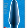 Синяя анальная пробка METAL BALL BUTT PLUG - 15 см.