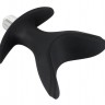 Чёрная анальная V-образная пробка Black Velvets Vibrating Anchor Plug с вибрацией - 10,3 см.