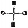 Черный набор крестовой фиксации Bondage Set