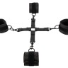Черный набор крестовой фиксации Bondage Set