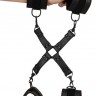 Черный набор крестовой фиксации Bondage Set