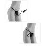 Черные трусики Crotchless Pleasure Pearls XL-XXL с бусинами и анальным стимулятором