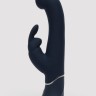 Темно-синий вибратор-кролик Greedy Girl Real-Feel Rabbit Vibrator - 25,4 см.