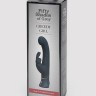 Темно-синий вибратор-кролик Greedy Girl Real-Feel Rabbit Vibrator - 25,4 см.