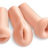 Комплект из 3 мастурбаторов All 3 Holes: вагина, анус, ротик