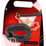 Черный кожаный ошейник Leather Collar and Leash с поводком