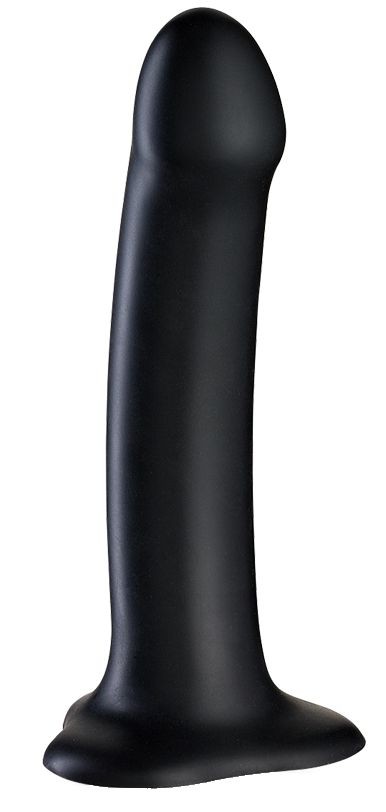 Чёрный гладкий фаллоимитатор Magnum - 18,3 см.