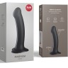 Чёрный гладкий фаллоимитатор Magnum - 18,3 см.