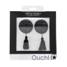Чёрные круглые пестисы Nipple Tassels Round