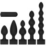 Черный анальный вибронабор USB-Rechargeable Anal Set