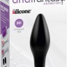 Чёрная анальная пробочка Small Silicone Plug - 11 см.