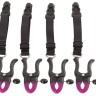 Пажи для чулок с зажимами для половых губ Bad Kitty Suspender Straps with Clamps