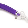 Фиолетовый вибратор Rechargeable IJOY Silicone Dildo - 16,5 см.