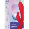 Красный вибратор-кролик Lepus с ребрышками