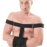 Черная сбруя на предплечья с фиксацией рук Torso Restraints
