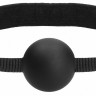 Черный кляп-шарик V&V Adjustable Ball Gag на липучке