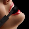 Черный кляп-шарик V&V Adjustable Ball Gag на липучке