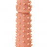 Насадка на фаллос с шипами и бугорками Extreme Sleeve 003 M-size - 14,7 см.