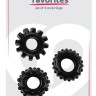 Набор из 3 черных эрекционных колец SET OF 3 COCKRINGS