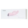 Нежно-розовый вибратор с клиторальным стимулятором Nalone Pure - 20,7 см.