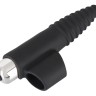 Черная вибронасадка на палец с винтовым наконечником Finger Vibrator - 10,5 см.