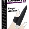 Черная вибронасадка на палец с винтовым наконечником Finger Vibrator - 10,5 см.