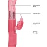 Розовый вибратор-кролик Rotating Butterfly - 22,8 см.
