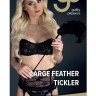 Стек с большим чёрным пером Large Feather Tickler - 65 см.