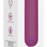 Фиолетовая перезаряжаемая вибропуля 7 Speed Rechargeable Bullet - 7,7 см.