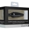 Черная анальная пробка Cone-Shaped Diamond Butt Plug - 9 см.