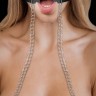 Черный кляп-кольцо с зажимами для сосков O-Ring Gag With Nipple Clamps