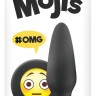 Черная силиконовая пробка среднего размера Emoji OMG - 10,2 см.
