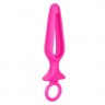 Розовая силиконовая пробка с прорезью Silicone Groove Probe - 10,25 см.