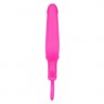Розовая силиконовая пробка с прорезью Silicone Groove Probe - 10,25 см.