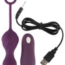 Фиолетовые вагинальные виброшарики Remote Controlled Love Balls