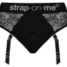 Черные трусики для насадок Diva Lingerie Harness - size S