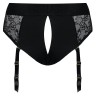 Черные трусики для насадок Diva Lingerie Harness - size S