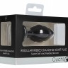 Черная анальная пробка Regular Ribbed Diamond Heart Plug - 7 см.