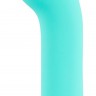 Бирюзовый мини-вибратор с загнутой головкой Power Vibe Curvy - 12 см.