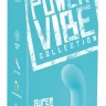 Бирюзовый мини-вибратор с загнутой головкой Power Vibe Curvy - 12 см.