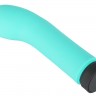 Бирюзовый мини-вибратор с загнутой головкой Power Vibe Curvy - 12 см.