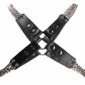 Черная мужская портупея Chain And Chain Harness