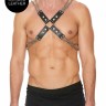 Черная мужская портупея Chain And Chain Harness