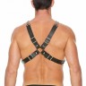 Черная мужская портупея Chain And Chain Harness