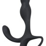 Черный силиконовый стимулятор простаты Plug with Perineum Stimulator