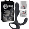 Черный силиконовый стимулятор простаты Plug with Perineum Stimulator