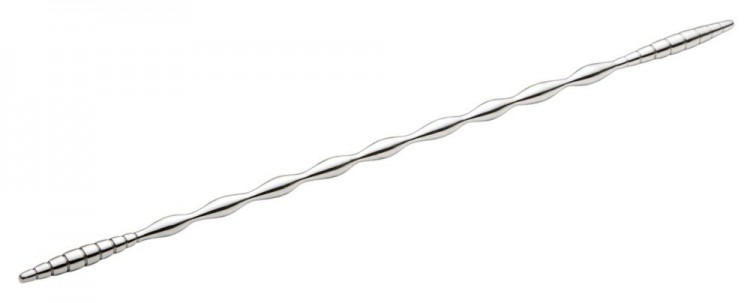 Серебристый уретральный плаг Dip Stick Special - 26,7 см.