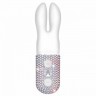 Белый вибратор с ушками The Pocket Rabbit Crystallized White